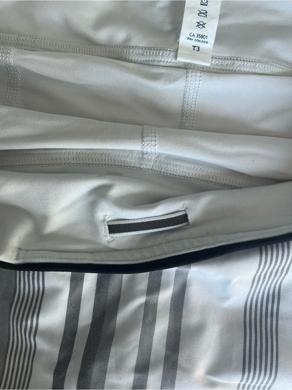 Lululemon Striped Athletic Tennis Skort with Black Waistband